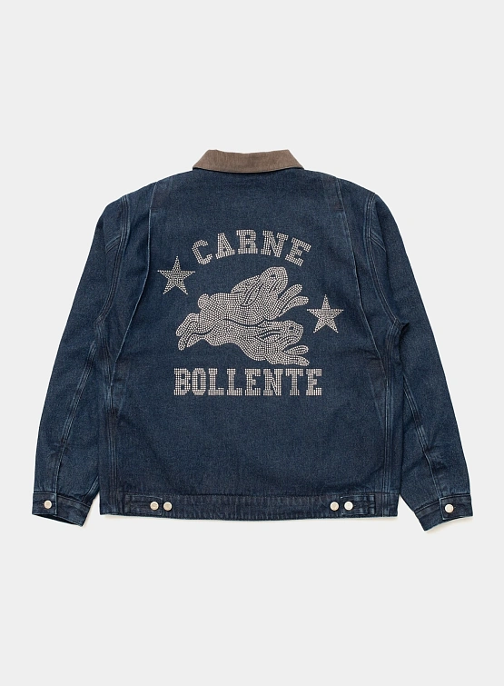 Джинсовая куртка Carne Bollente Moto Rabbit Washed Blue