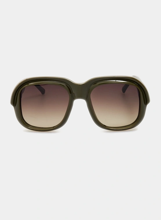 Очки Dries Van Noten x Linda Farrow Oversize Khaki