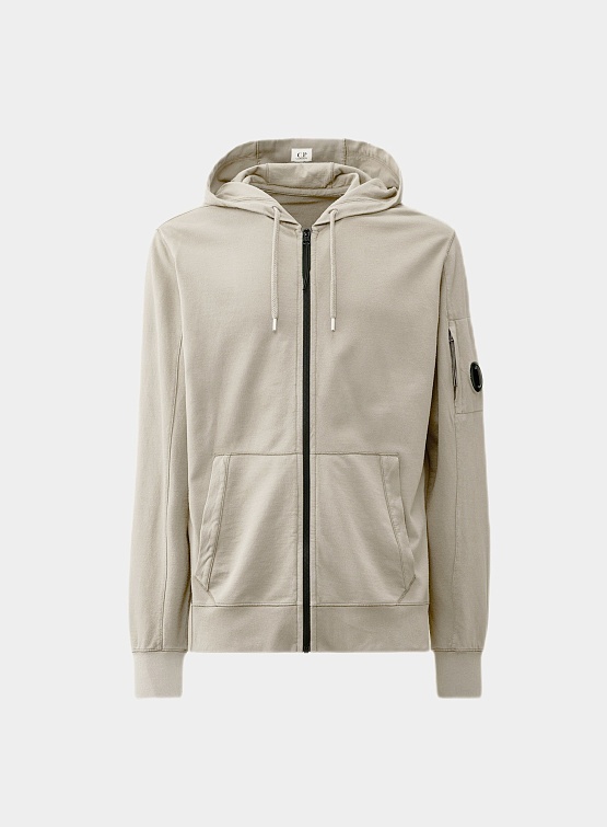 Зип-худи C.P. Company Light Fleece Zipped Hoodie Drizzle Grey