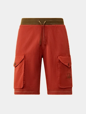 Шорты C.P. Company Diagonal Fleece Mixed Cargo Ketchup Red