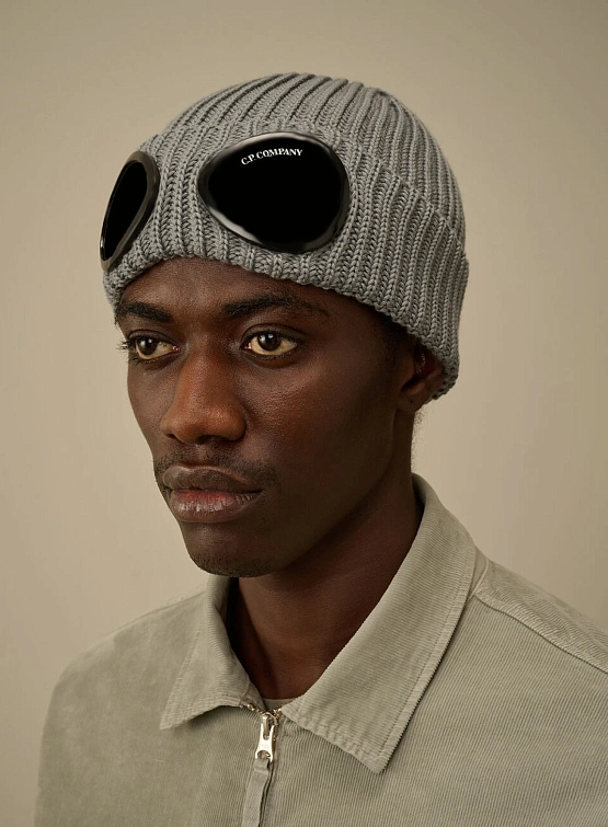 Шапка C.P. Company Extrafine Merino Wool Goggle Griffin Grey
