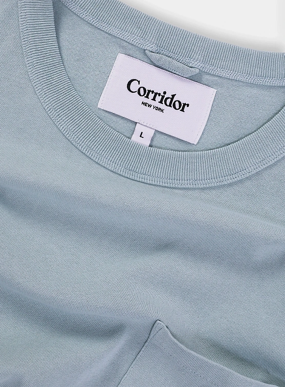 Футболка Corridor Garment Dye Tee Blue