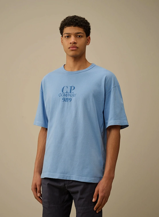 Футболка C.P. Company 20/1 Jersey Boxy Logo Pacific Coast