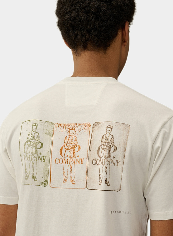 Футболка C.P. Company 24/1 Jersey Three Gauze White