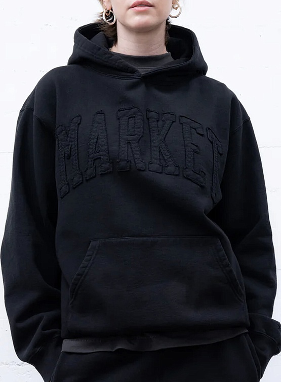 Худи MARKET Washed Arc Hoodie Washed Black