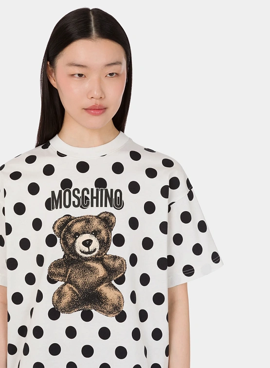 Женская футболка MOSCHINO Teddy Bear Ivory