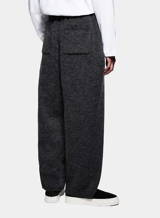 Брюки MKI MIYUKI ZOKU Mohair Blend Knit Wide Charcoal