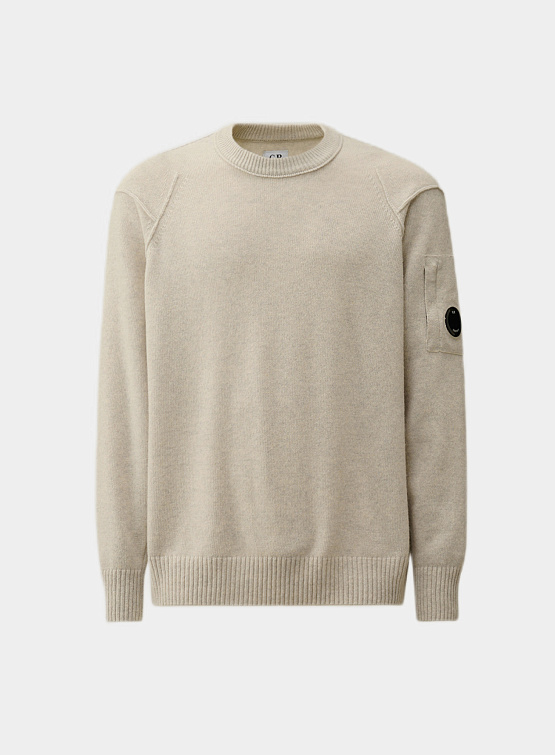 Джемпер C.P. Company Merino Wool Fast Dyed White Melange
