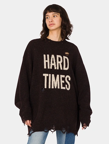 Женский пуловер MOSCHINO Hard Times Brown