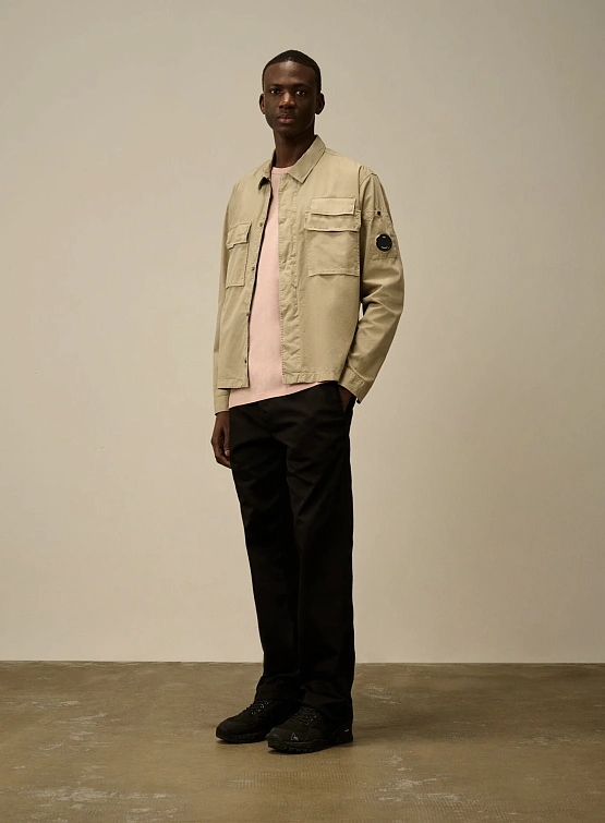 Рубашка C.P. Company Organic Gabardine Utility Vintage Khaki