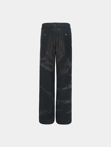 Брюки JIYONGKIM Sun-Bleached Raw Edged Straight Black