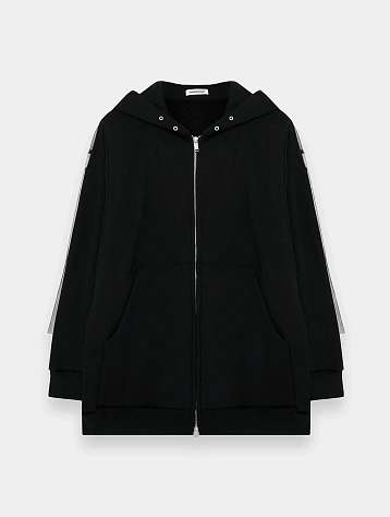 Зип-худи UNDERCOVER Fleece Nylon Tulle Layered Black
