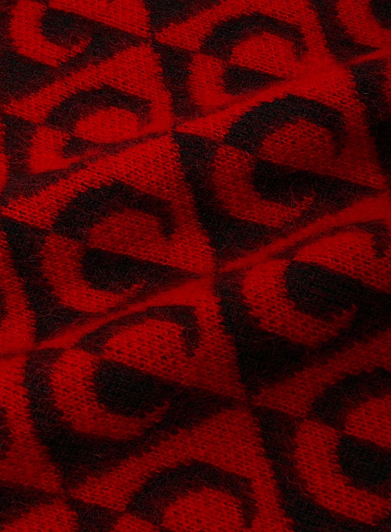 Жилет Marine Serre Moon Lozenge Knit V-Neck Black/Red