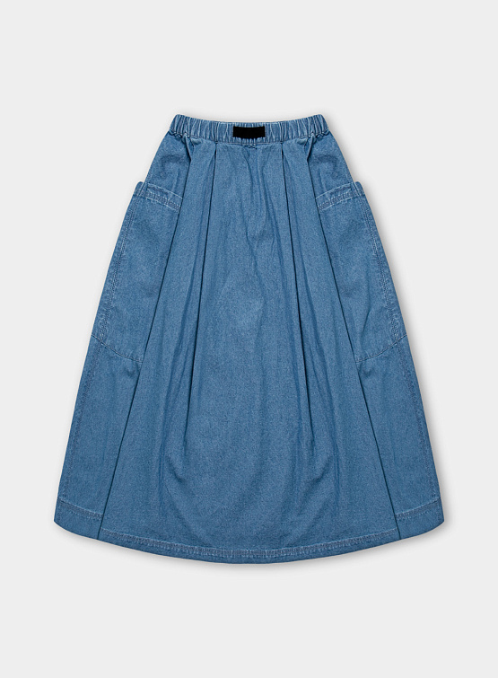 Юбка ANGLAN Belt Bloom Denim Skirt Blue Denim