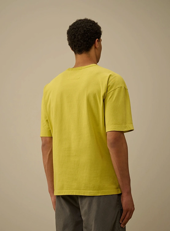 Футболка C.P. Company 20/1 Jersey Boxy Logo Cress Green