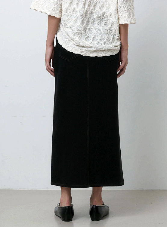 Женская юбка EPINGLER Folding Denim Long Black