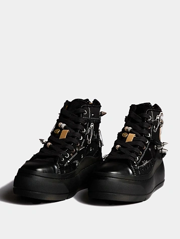 Женские кеды R13 Kurt High Top Patchwork Black