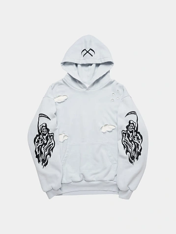 Худи WARREN LOTAS Serenity Reaper Distressed Ice Grey
