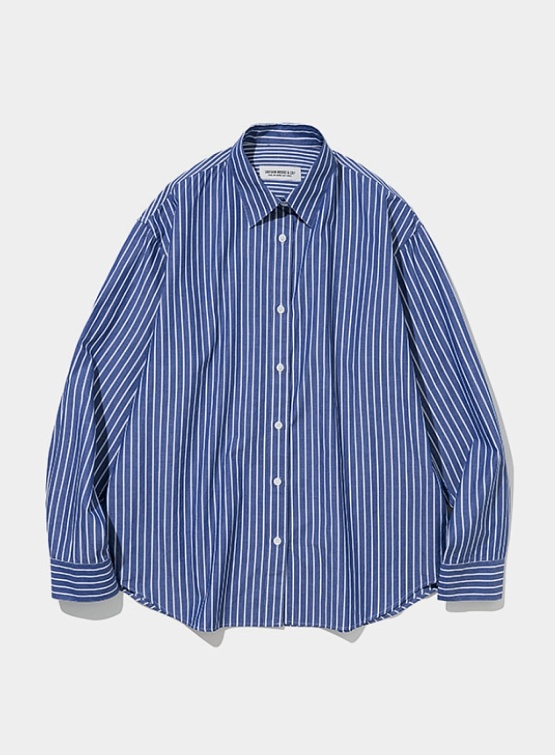 Женская рубашка Uniform Bridge Stripe Shirts Blue