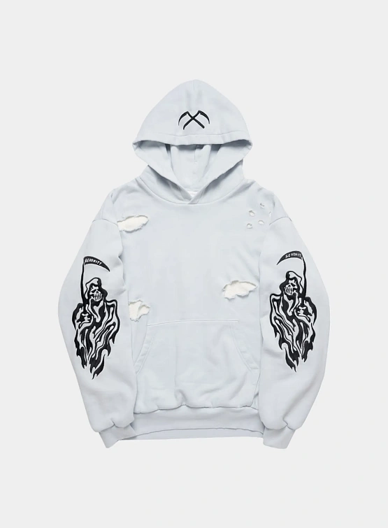 Худи WARREN LOTAS Serenity Reaper Distressed Ice Grey