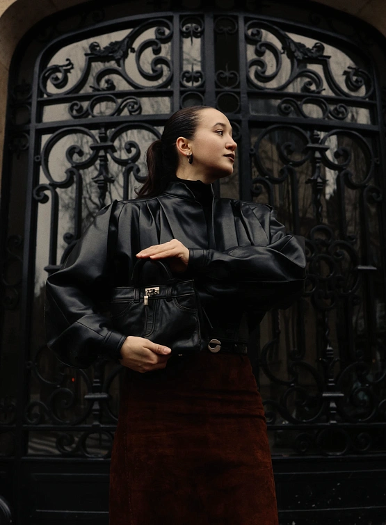 Женский ремень Coperni Croco Logo Skinny Black