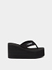 Сандалии Coperni Branded Wedge Sandal Black