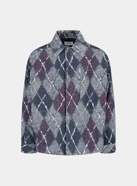 Овершот BONSAI Flannel Rombi Oversize White