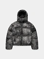 пуховик reternity wrinkled puffer jacket déliria black