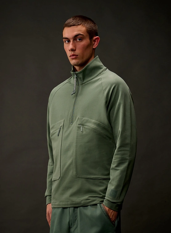 Халф-зип C.P. Company Diagonal Raised Sea Spray