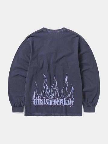 Лонгслив thisisneverthat Flame Onyx L/S Tee Purple