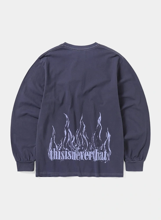 Лонгслив thisisneverthat Flame Onyx L/S Tee Purple