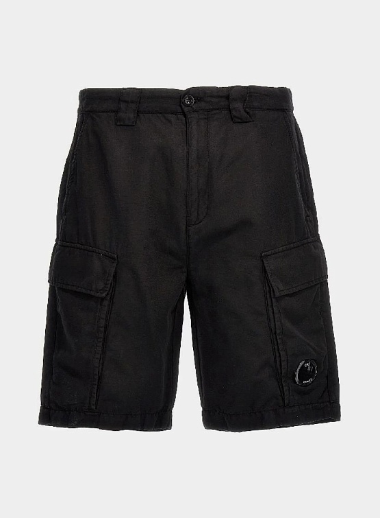 Шорты C.P. Company Cotton/linen Cargo Shorts Black