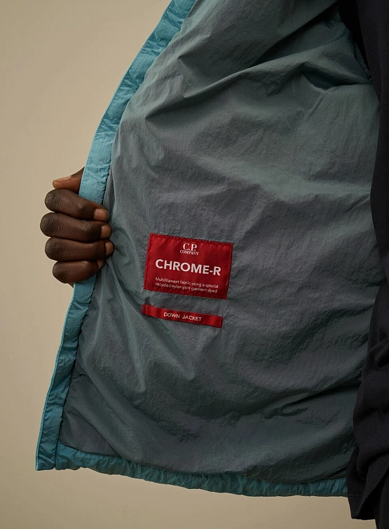 Пуховик C.P. Company Chrome-R Goggle Down Aegean Blue