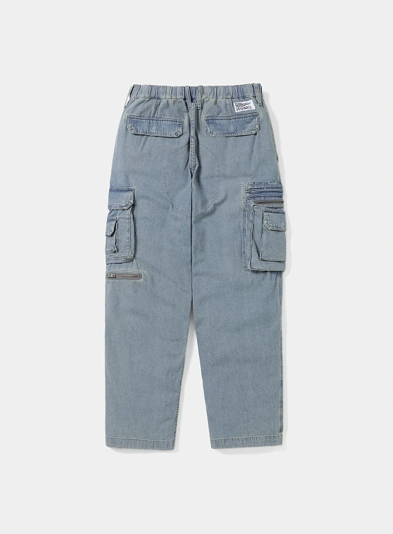 Брюки thisisneverthat Crazy Multi Zip Pant - Updated Washed Blue