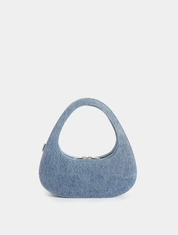Сумка Coperni Denim Baguette Swipe Bag Washed Blue