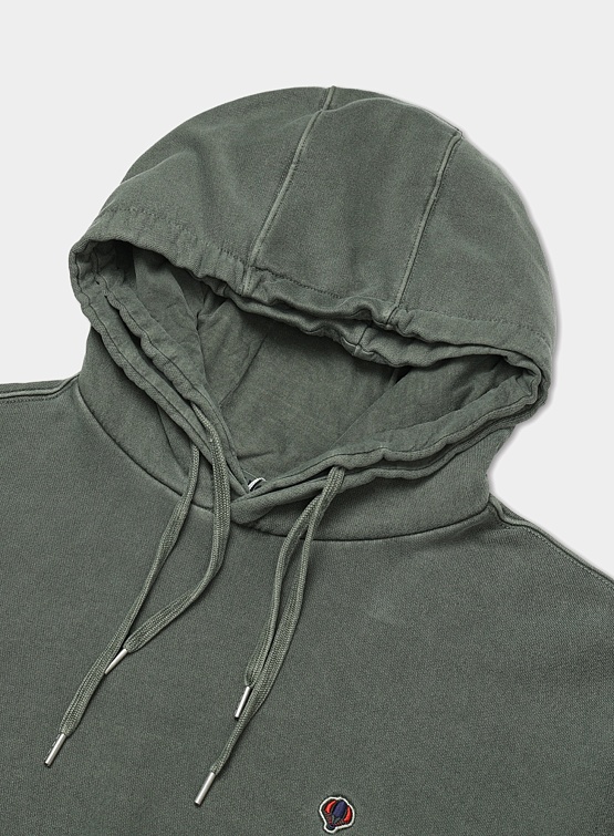 Худи ANGLAN Pigment Wappen Double Hoodie Khaki