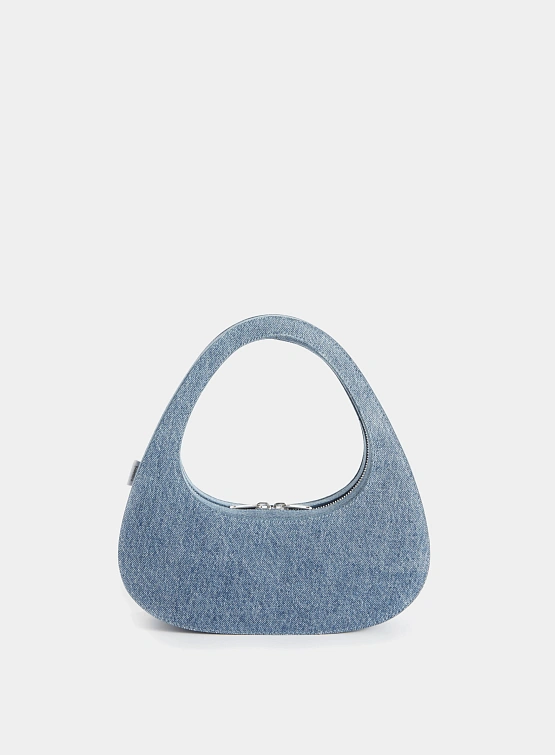 Сумка Coperni Denim Baguette Swipe Bag Washed Blue