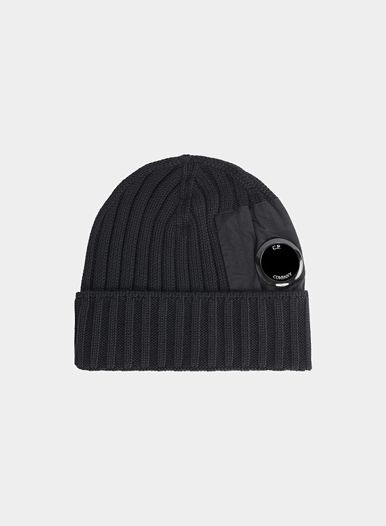 Шапка C.P. Company Extra Fine Merino Wool Lens Black
