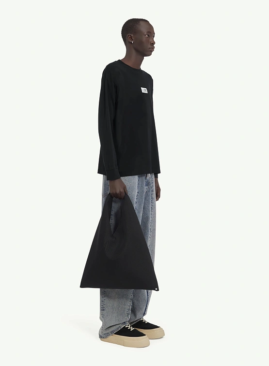 Лонгслив MM6 Maison Margiela Logo Patch Black