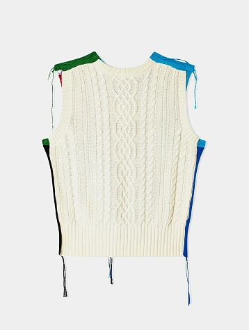 Жилет Charles Jeffrey Loverboy Patch Cable Vest Knit