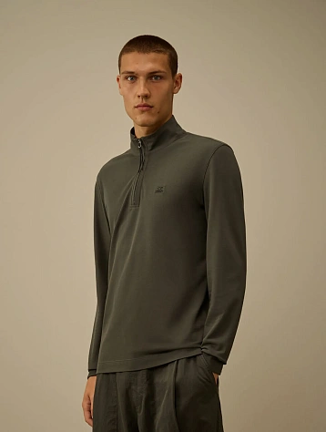 Халф-зип C.P. Company Stretch Piquet Half Zip Dark Shadow