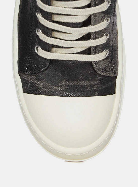 Кеды RICK OWENS DRKSHDW Concordians Low Washed Foil Black/Milk