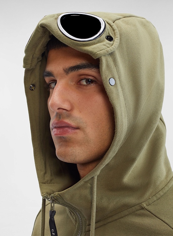 Зип-худи C.P. Company Diagonal Raised Goggle Butternut