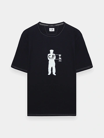 Футболка C.P. Company Indigo Jersey T-Shirt Denim Norma