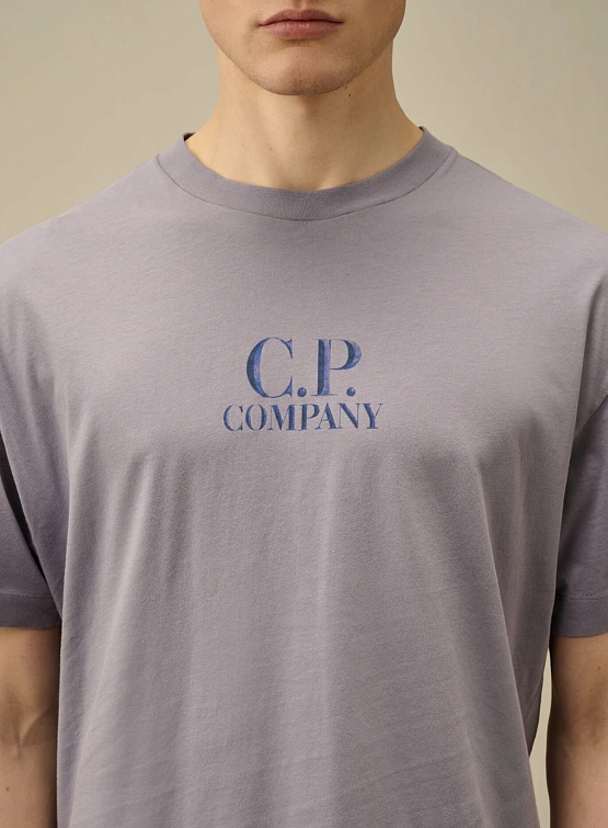 Футболка C.P. Company 30/1 Jersey Logo Lavander Violet