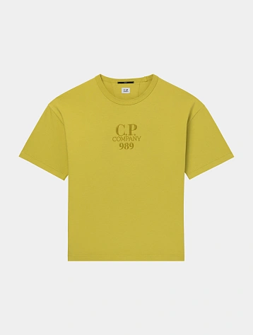Футболка C.P. Company 20/1 Jersey Boxy Logo Cress Green