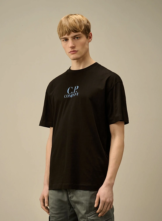 Футболка C.P. Company 30/1 Jersey Logo Black