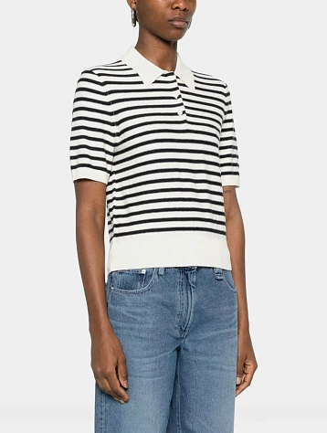 Женское поло A.P.C. Ruby Striped Dark Navy