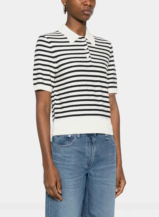 Женское поло A.P.C. Ruby Striped Dark Navy