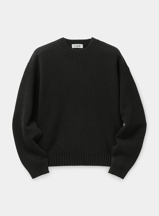Свитер COOR Wool Cropped Crewneck Sweater Black